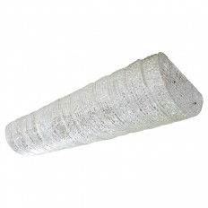 Linear curved glass flush mount fixture 